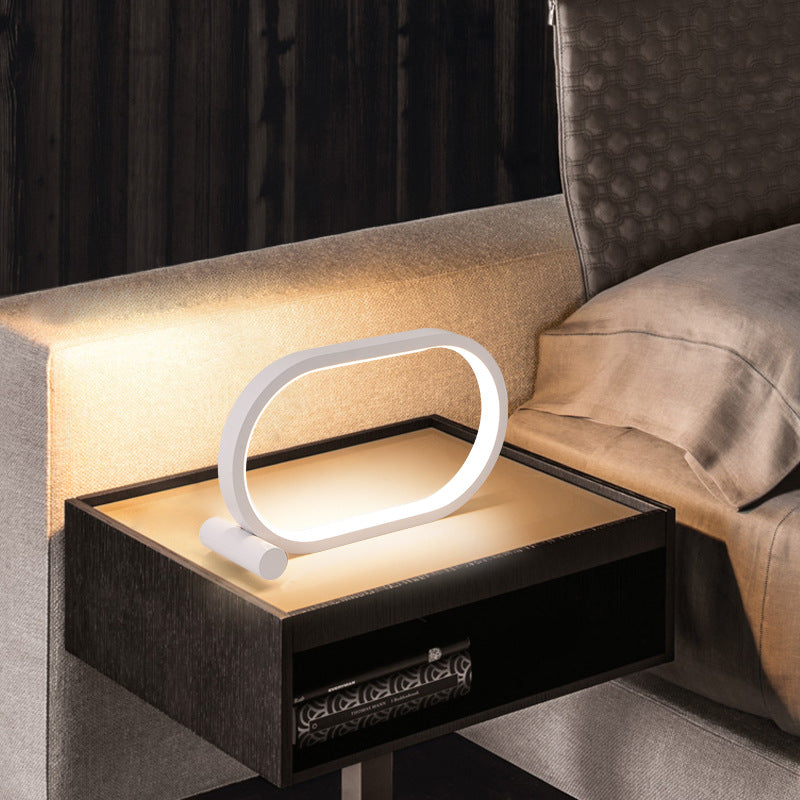 USB Plug-In Oval Light Oval Acrylic RGB Side Table Lamp | Viral Vendorz 